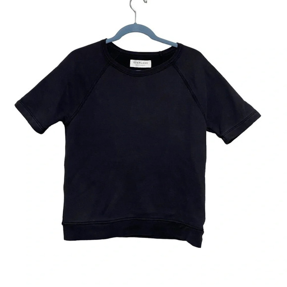 Everlane Navy Blue Short Sleeved Crewneck Thick Knit Tee - Picture 1 of 9